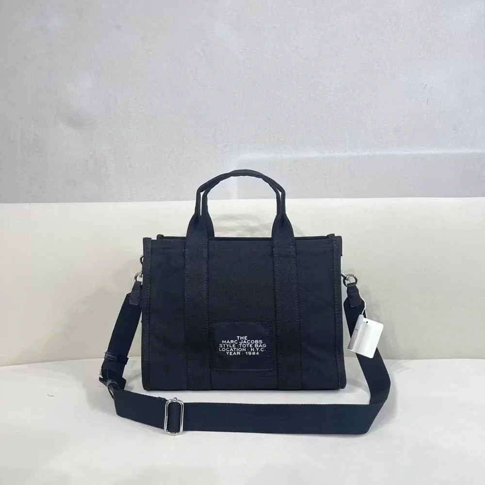 Marc Jacobs Black Canvas 'The Tote Bag' Messenger